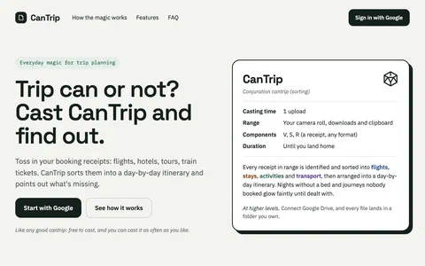 CanTrip homepage